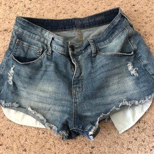 High Rise Jean Shorts